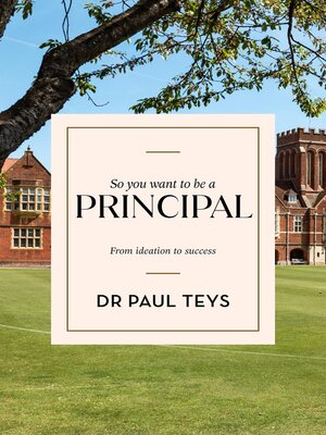 cover image of So you want to be a principal